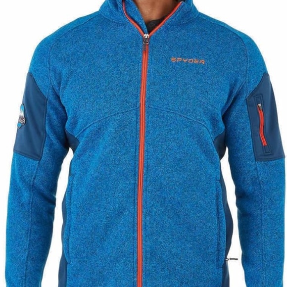 EUC Spyder Blue Full Zip Fleece Jacket - Picture 4 of 7